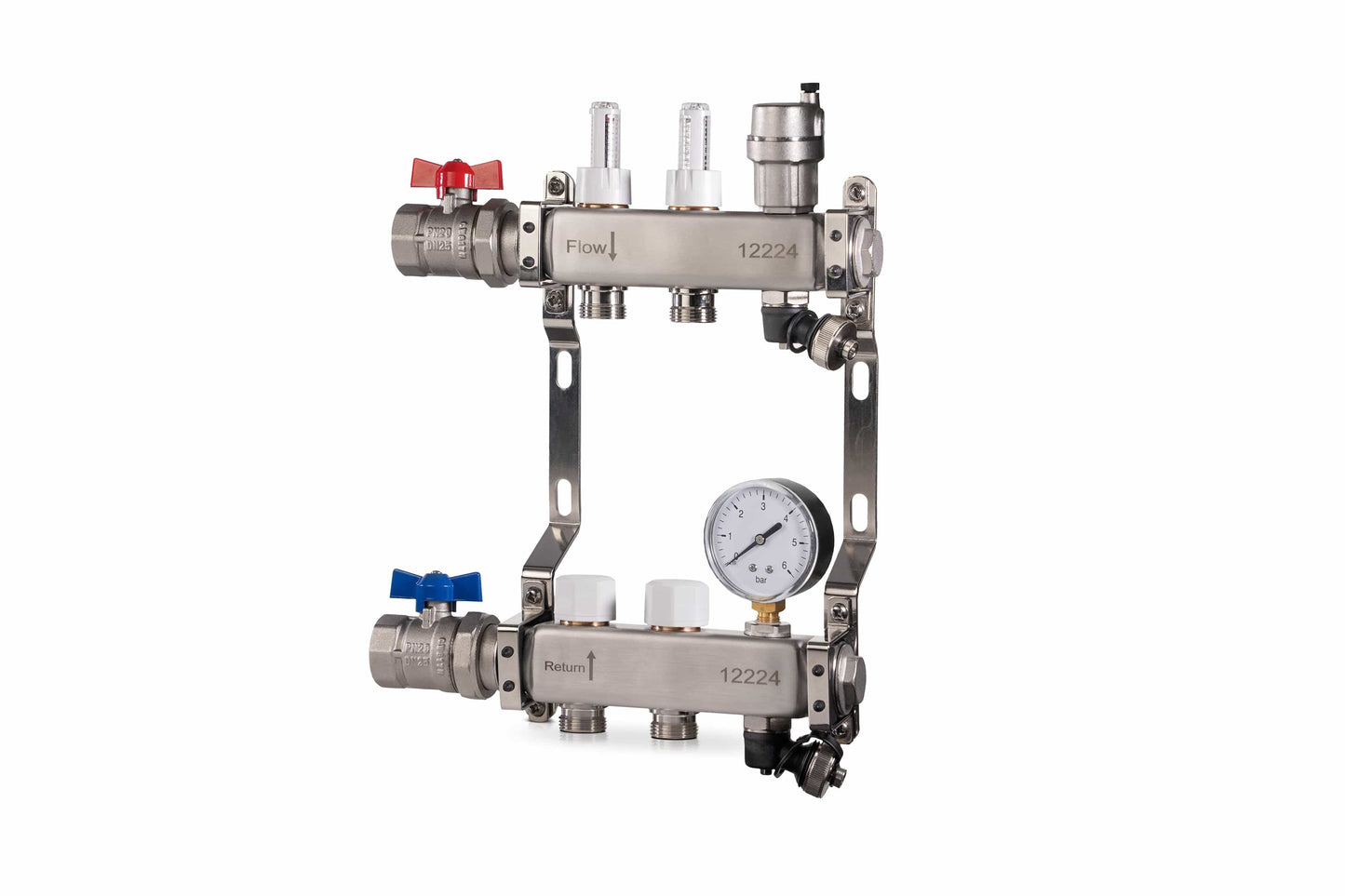 Reliance 2 Port Stainless Steel UFH Manifold