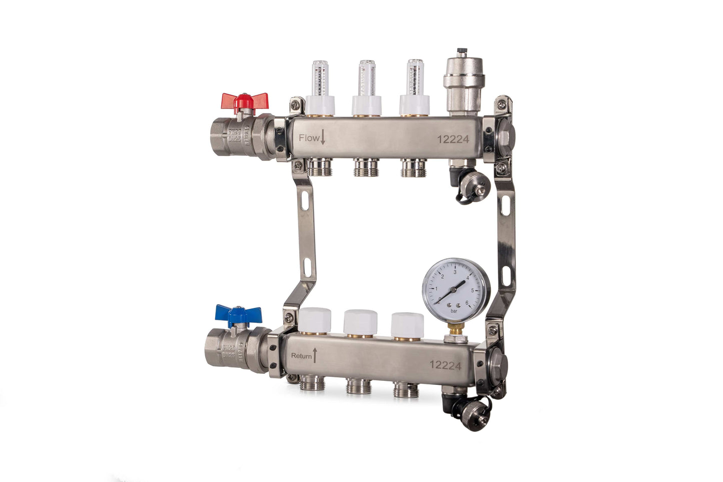 Reliance 3 Port Stainless Steel UFH Manifold