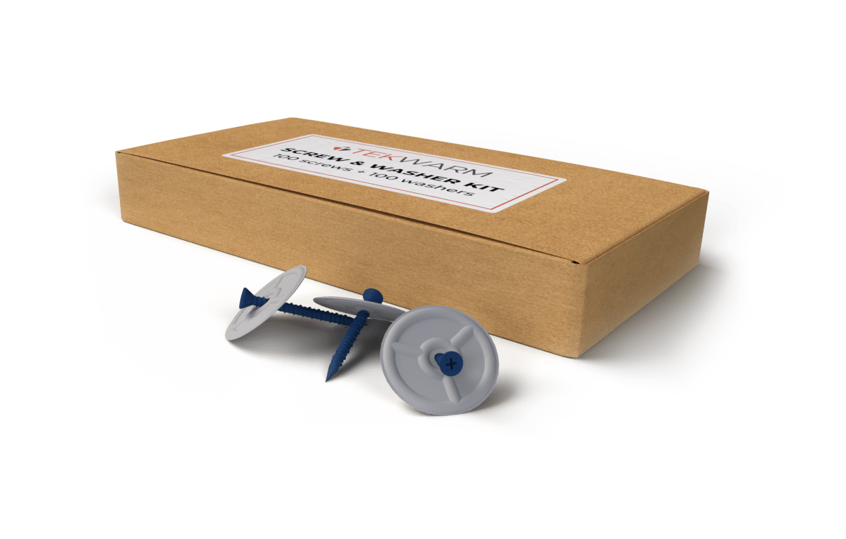 Tekwarm UFH self tapping screws and washer for 20mm boards | Box of 100 pcs BM02083