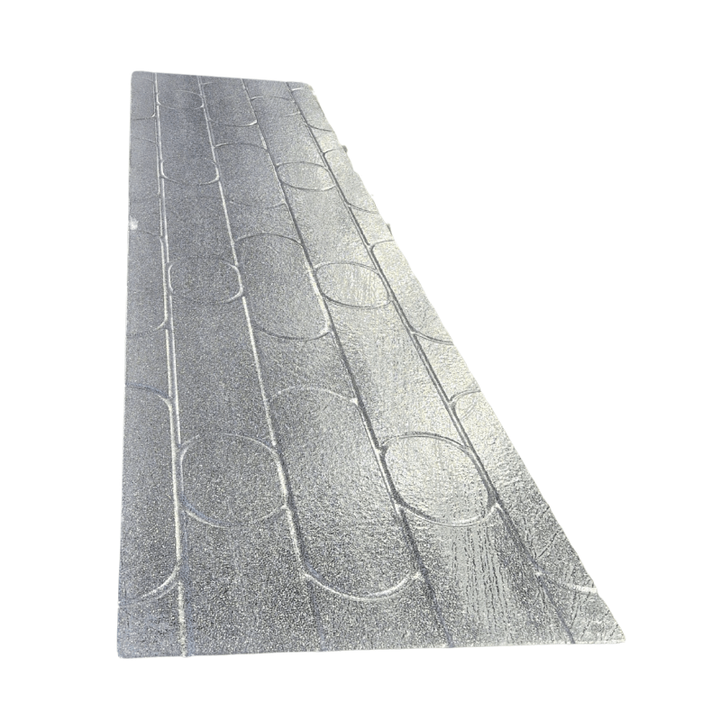 22mm Tekwarm Foiled Routed Chipboard UFH Panels | 2400mm x 600mm | 150mm Centre for 12mm Pipe BM007014