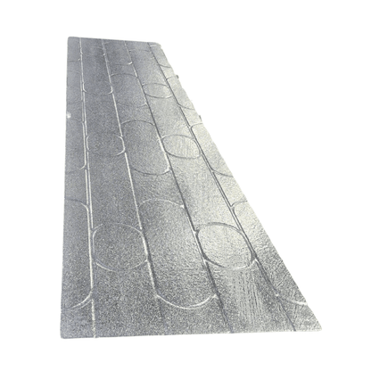 22mm Tekwarm Foiled Routed Chipboard UFH Panels | 2400mm x 600mm | 150mm Centre for 12mm Pipe BM007014