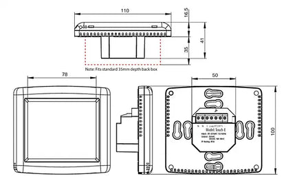 Heatmiser  Touch-E V2 Electric Floor Thermostat BM01585