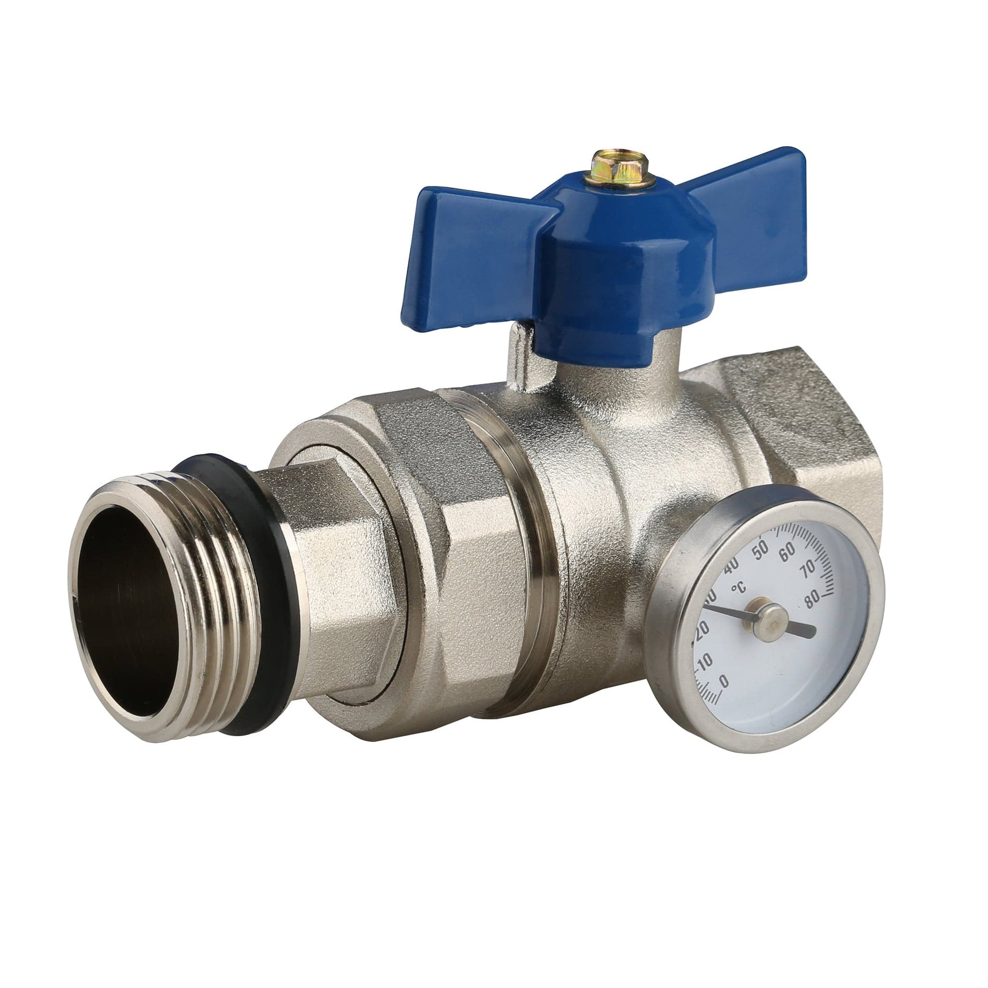 Pair of 1" Isolation Ball Valves With Temp Gauges | ZL-4012 BM01628