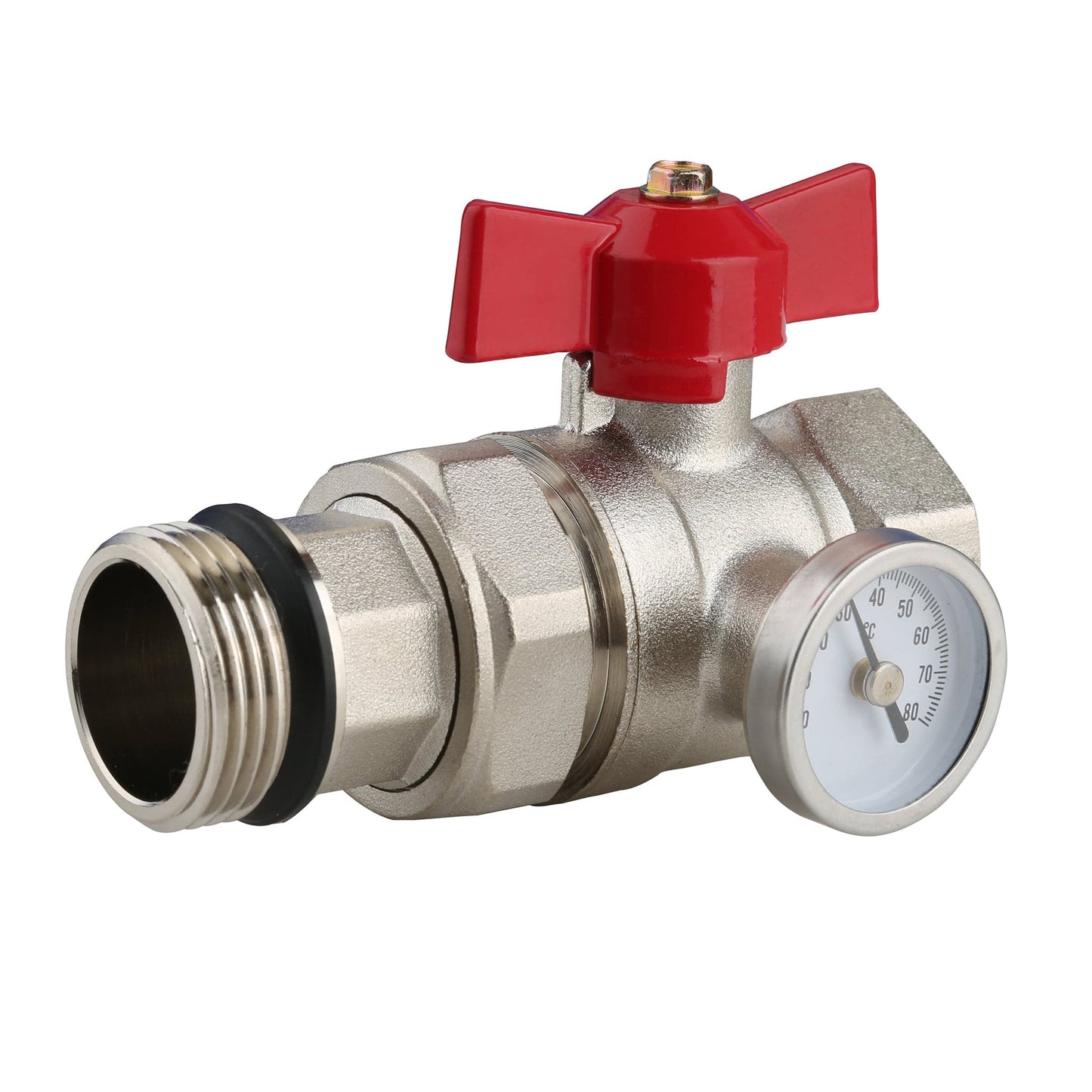Pair of 1" Isolation Ball Valves With Temp Gauges | ZL-4012 BM01628
