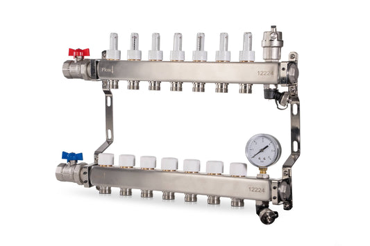 Reliance 7 Port Stainless Steel UFH Manifold