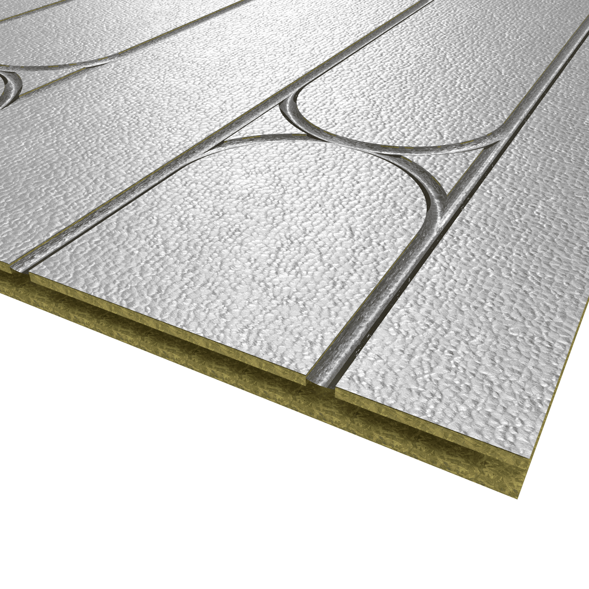 Tekwarm Routed Foil Faced Chipboard UFH Panel | 2400mm x 600mm x 22mm 150mm centers BM00052