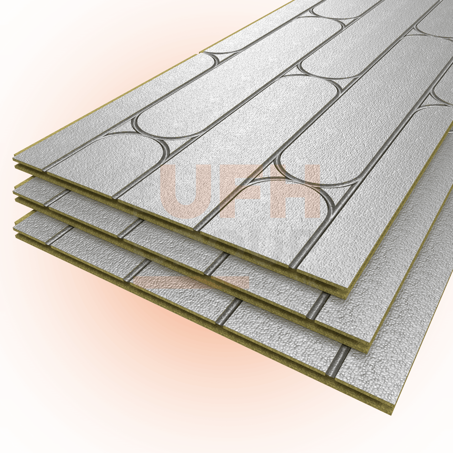 Tekwarm Routed Foil Faced Chipboard UFH Panel | 2400mm x 600mm x 22mm