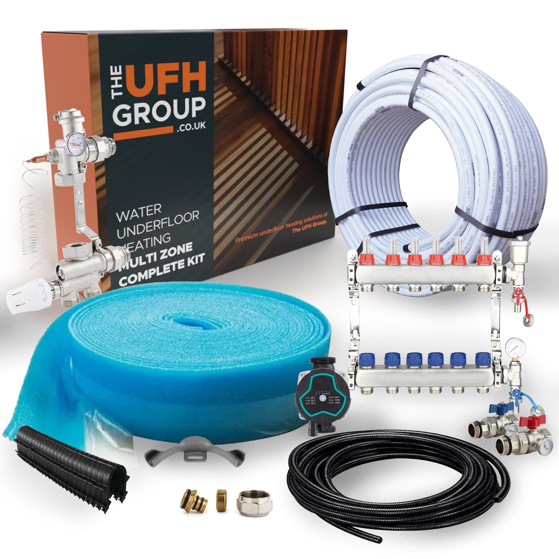 UFH Group Multi Zone Pack | 6 Zones upto 80m2 BM01839