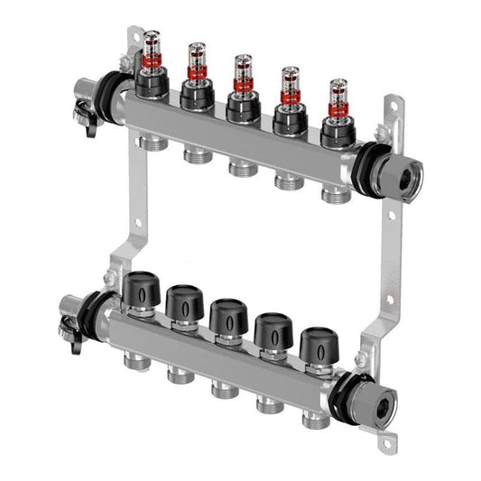 Uponor 5 Port Vario S Flowmeter Manifold | 1086541 BM01690